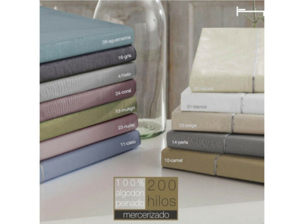 200TC COTTON FITTED SHEET - Imagen 3